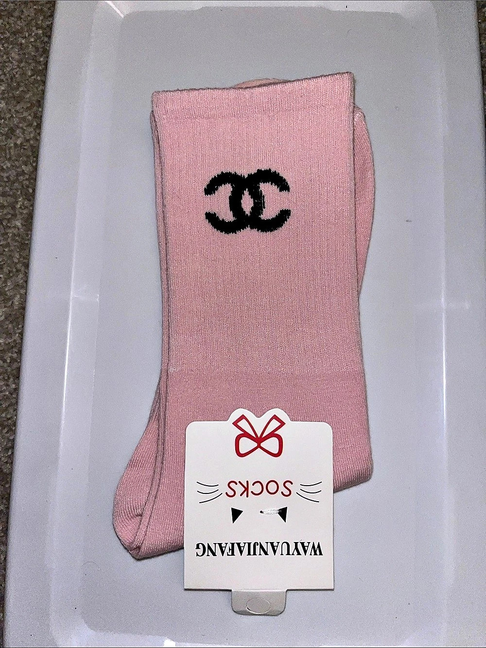 Chanel Pink Socks NWT